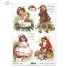 Boże Narodzenie, świąteczne dekoracje, retro, prezenty, dziecko, dzieci, ostrokrzew, R774, Christmas, festive decorations, retro, gifts, child, children, holly, Weihnachten, festliche Dekoration, retro, Geschenke, Kind, Kinder, Stechpalme, Navidad, decora